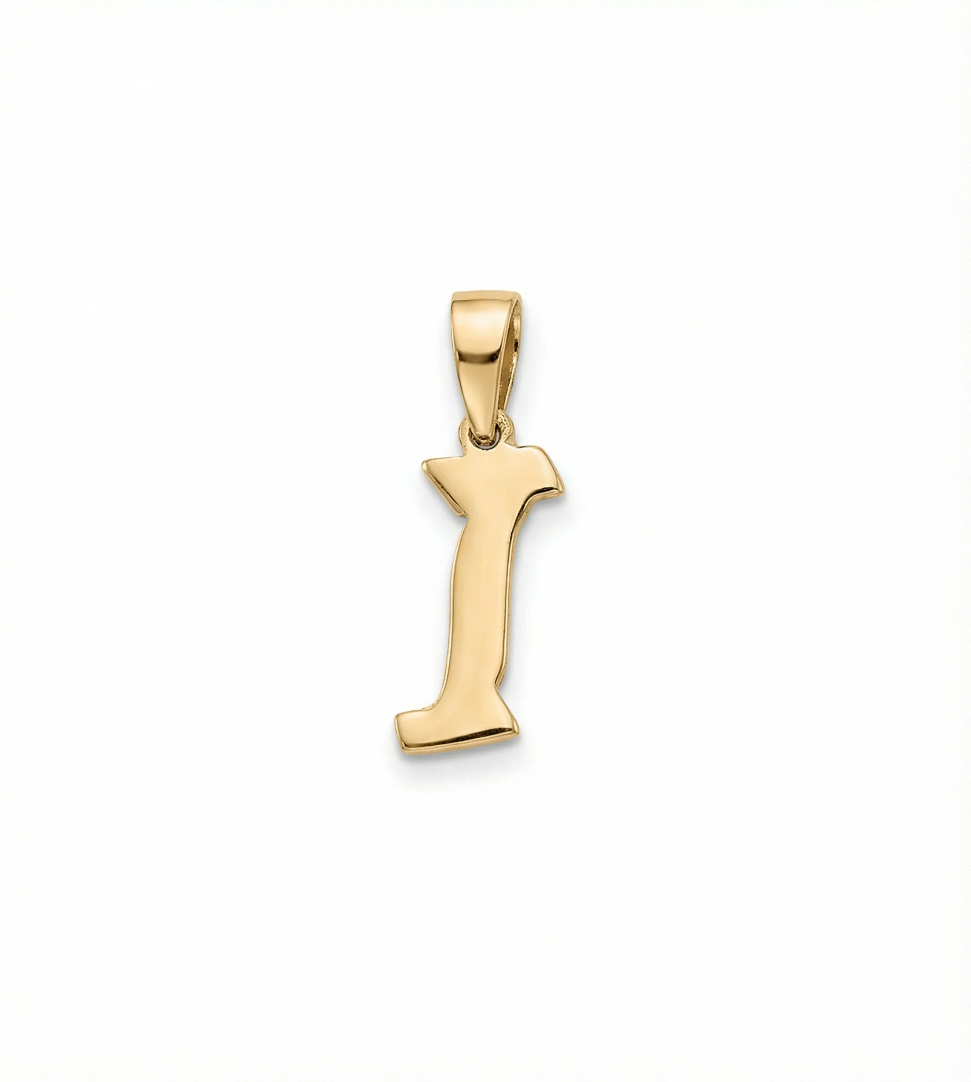 Buchstabenanhänger I aus 14 Karat Gold – Handschrift 1